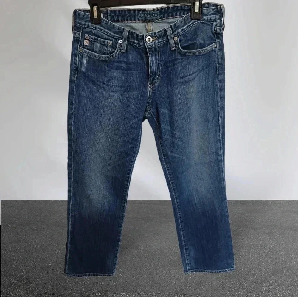 Big  star blue denim jeans straight leg